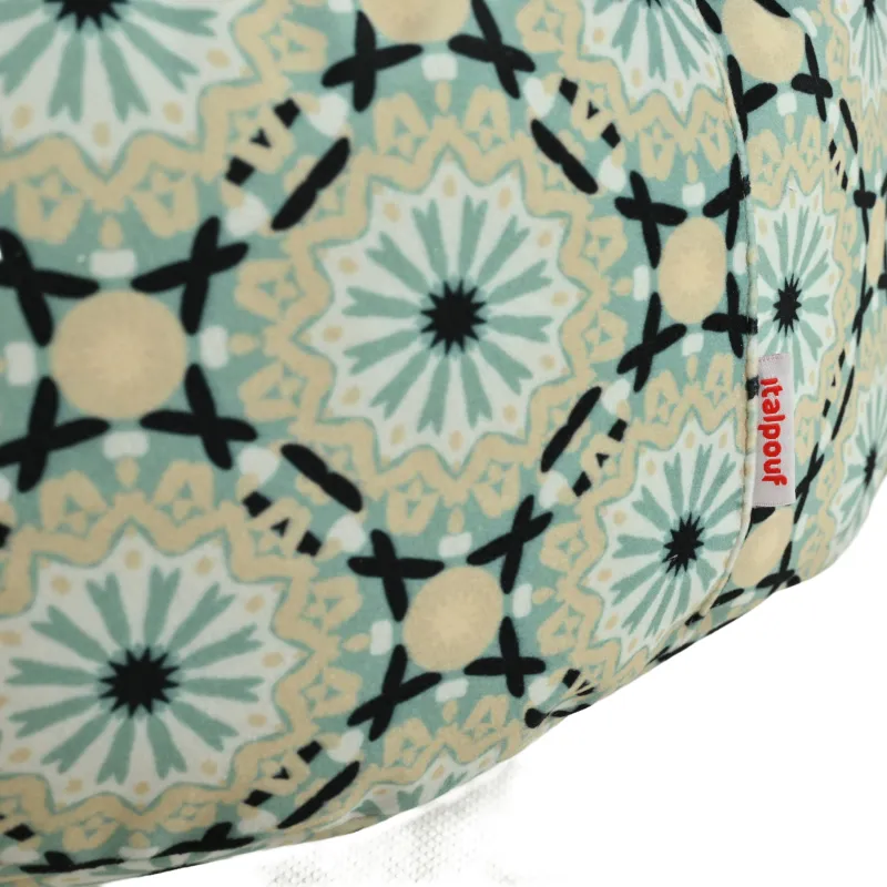 Round Footstool Pouffe - Premium Printed Fabric – view 91