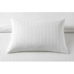 Pillow 50x70 cm – White Striped, 100% Cotton, Hypoallergenic