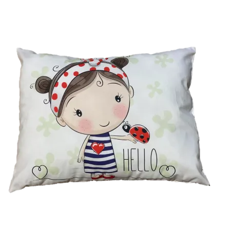 Hello children's pillow 40x40 cm, colorful and soft, perfect for a child's room