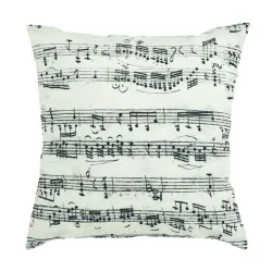 Music decorative pillow 45x45 cm with vibrant design, perfect for your living room