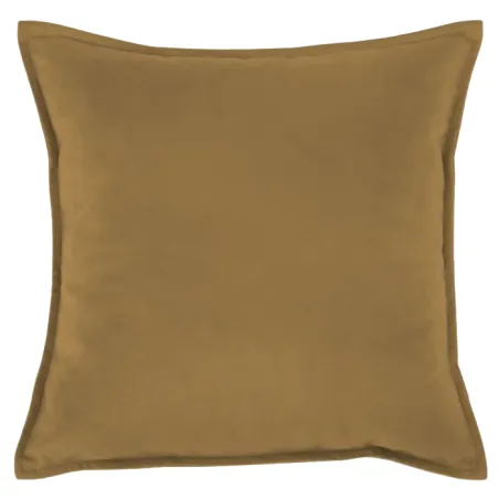 Beige decorative plush pillow 45x45 cm made of soft fabric