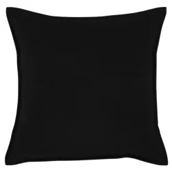 Black decorative pillow Plyš 45x45 cm made of soft fabric