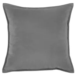 Grey decorative pillow 45x45 cm made of soft plush material