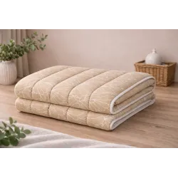 All-Season Microfiber Duvet Beige Flower 140x200 cm