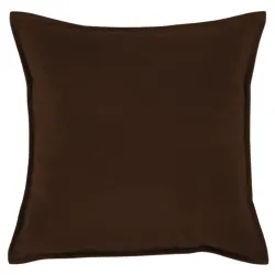 Plyš decorative pillow 45x45 cm - dark brown, soft and stylish for home decor