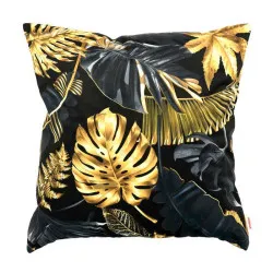 Golden Leaves decorative pillow 60x60 cm, stylish cushion for living room decor