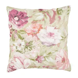 Pastel floral decorative pillow 45x45 cm, perfect for living room decor
