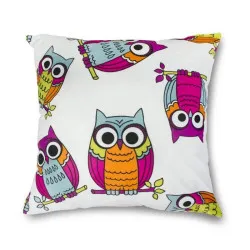 Owl decorative pillow 60x60 cm, perfect for living room decor