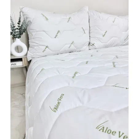 Summer Set Aloe Vera Green - duvet 140x200 and pillow 70x90 made from breathable fabric