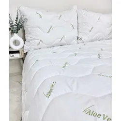 Summer Duvet + Pillow Set Aloe Vera Green 140x200/70x90 cm