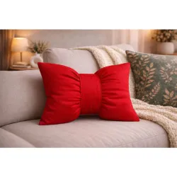 Red Bow Decorative Pillow 40x30 cm