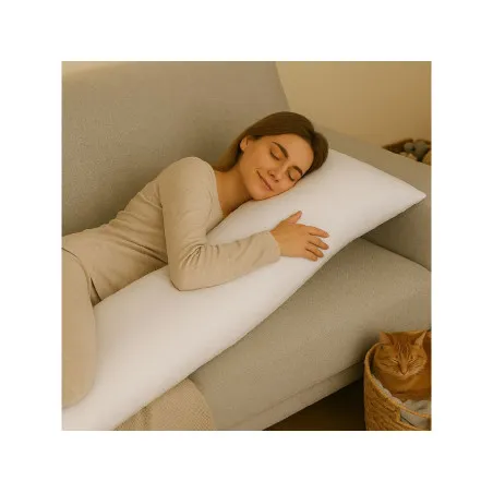 Relaxation Pillow Cover "Substitute Husband" White 50x150 cm