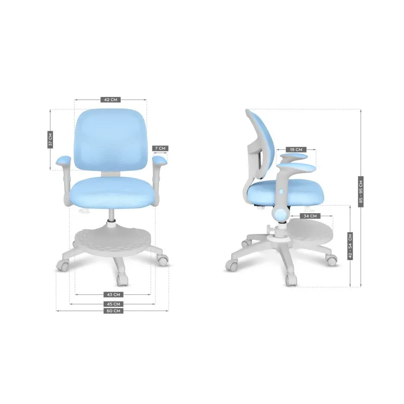 Junior 5.0 Blue Children's Office Chair – view 12