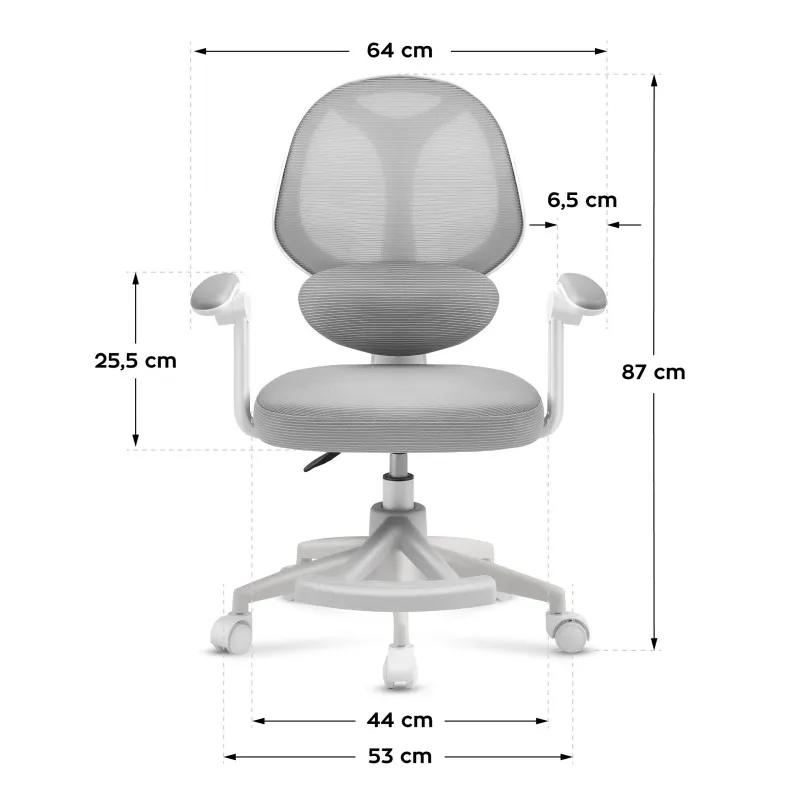 Junior 4.5 Grey Children's Office Chair – view 9