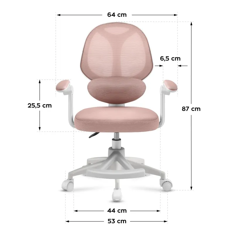 Junior 4.5 Pink Children's Ergonomic Gaming Chair – view 8