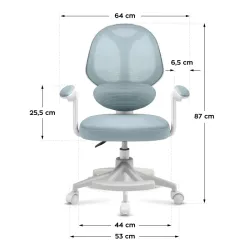 Junior 4.5 Mint Children's Ergonomic Swivel Chair – view 8