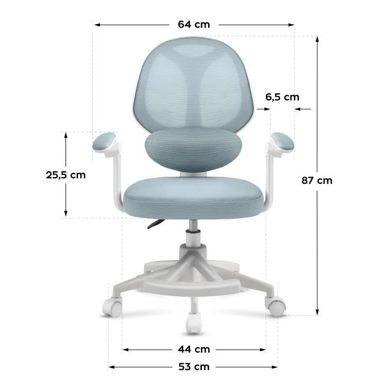 Junior 4.5 Mint Children's Ergonomic Swivel Chair – view 8