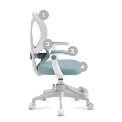 Junior 4.5 Mint Children's Ergonomic Swivel Chair – view 13