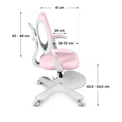 Junior 4.6 Pink Children's Ergonomic Office Chair – view 9