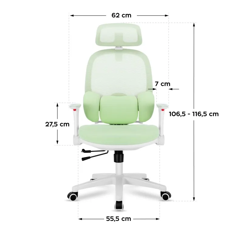 Junior 6.3 Green Ergonomic Gaming Chair for Children – view 8