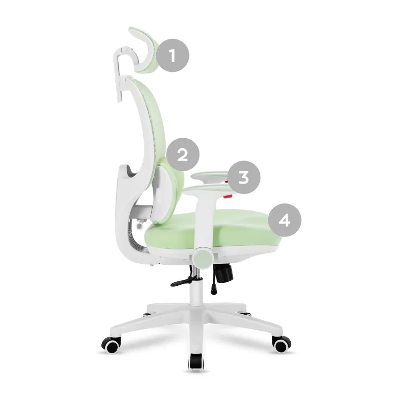 Junior 6.3 Green Ergonomic Gaming Chair for Children – view 14