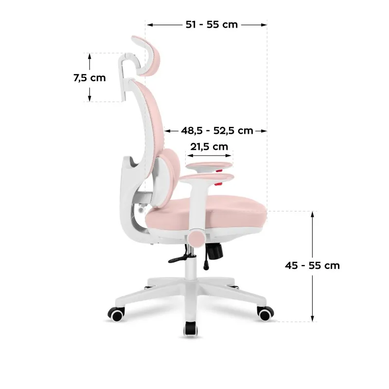 Junior 6.3 Pink Gaming Chair for Kids – view 7