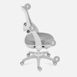 Junior 4.7 Grey Children's Rotating Office Chair – view 12