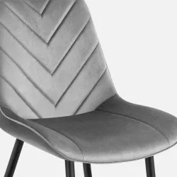 Prince 3.0 Grey Velvet Office Chair – view 3