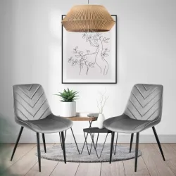 Prince 3.0 Grey Velvet Office Chair – view 4