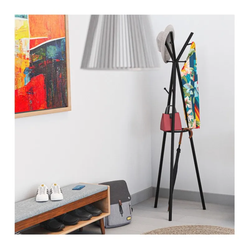 Host 3.0 Black Coat Stand - 3 Arms, 9 Hooks, Umbrella Rack – view 2
