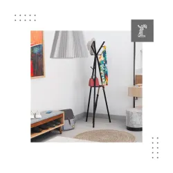 Host 3.0 Black Coat Stand - 3 Arms, 9 Hooks, Umbrella Rack – view 11