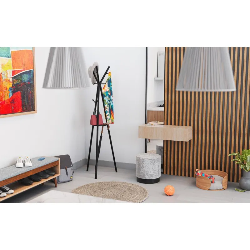 Host 3.0 Black Coat Stand - 3 Arms, 9 Hooks, Umbrella Rack – view 13