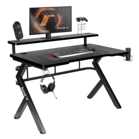 Hero 5.0 Black gaming desk 120 cm with ergonomic design for gamers