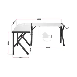 Hero 6.3 White Corner Gaming Desk 154 cm – view 10