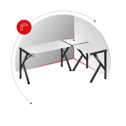 Hero 6.3 White Corner Gaming Desk 154 cm – view 16