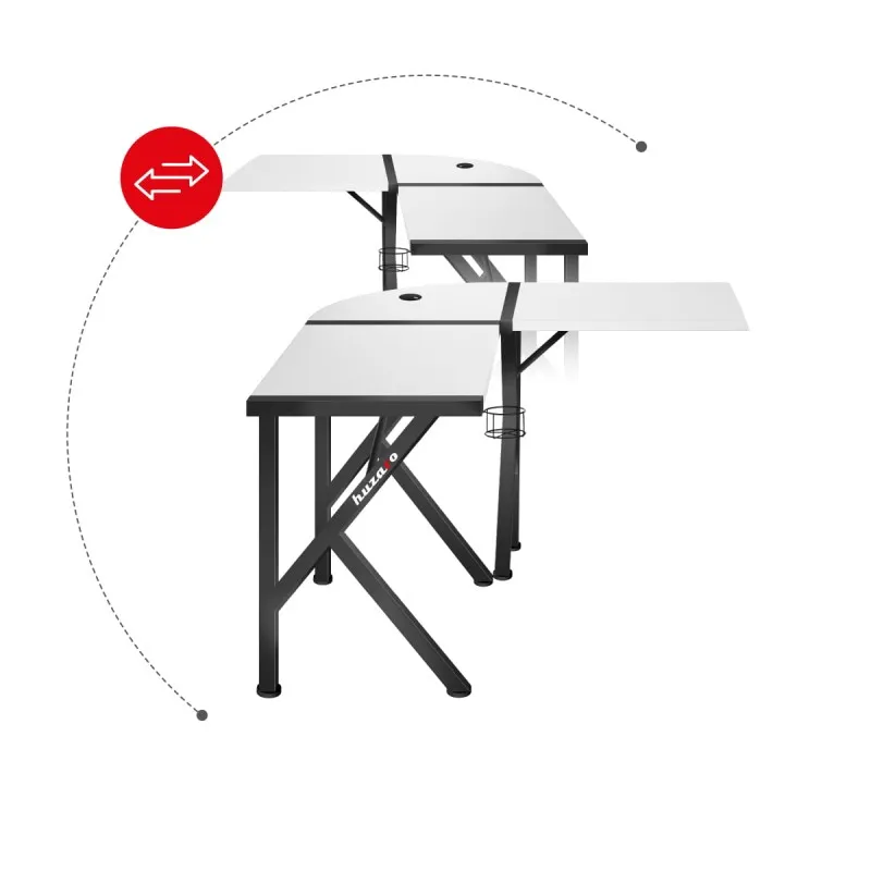 Hero 6.3 White Corner Gaming Desk 154 cm – view 17