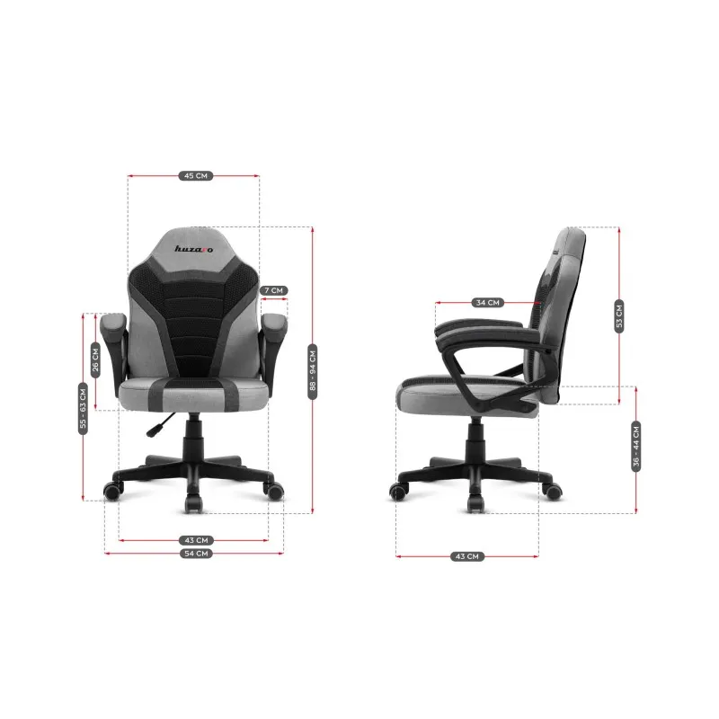 Ranger 1.0 Grey Mesh Kids Gaming Chair – view 17