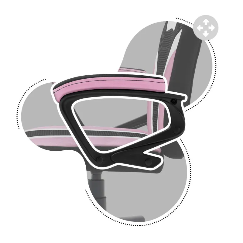 Ranger 1.0 Pink Mesh Gaming Chair for Kids – view 12