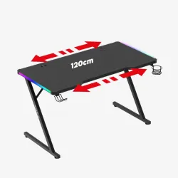 Hero 2.5 RGB Gaming Desk Black 120 cm – view 5