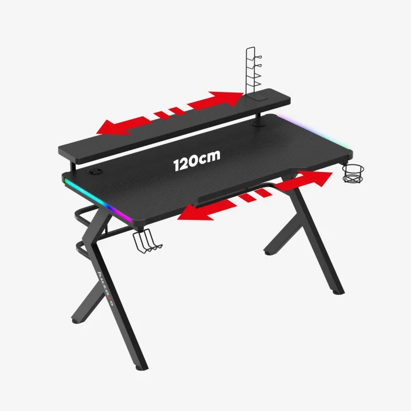 Hero 5.0 RGB Gaming Desk Black 120 cm – view 3