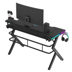 Hero 5.0 RGB Gaming Desk Black 120 cm – view 8