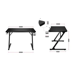 Hero 1.8 Gaming Desk Black 100 cm – view 8