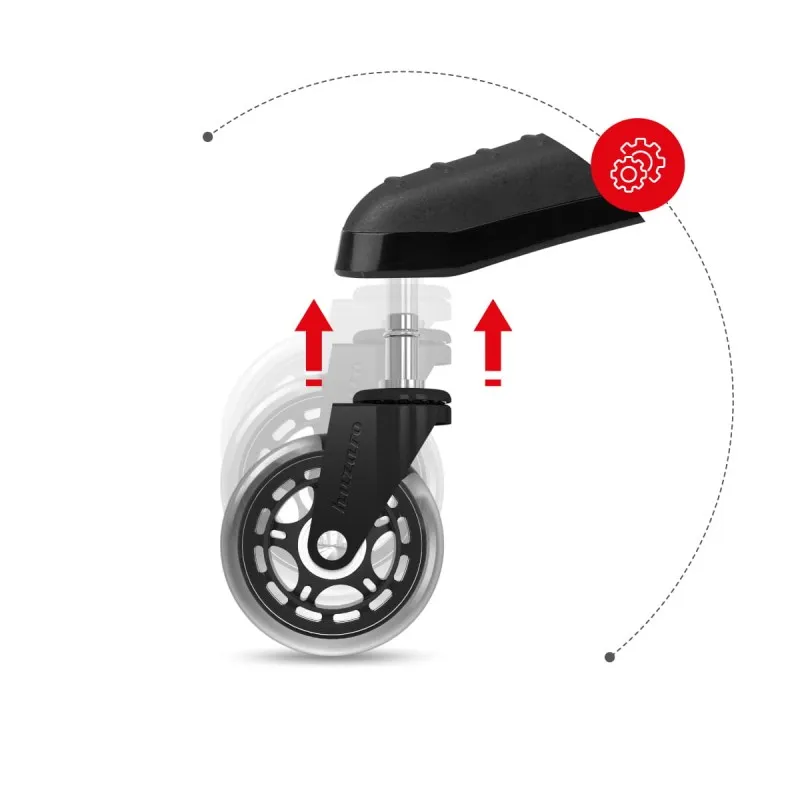 Casters 2.0 Black Gaming Chair Wheels Set – view 4