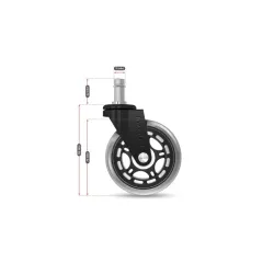 Casters 2.0 Black Gaming Chair Wheels Set – view 6