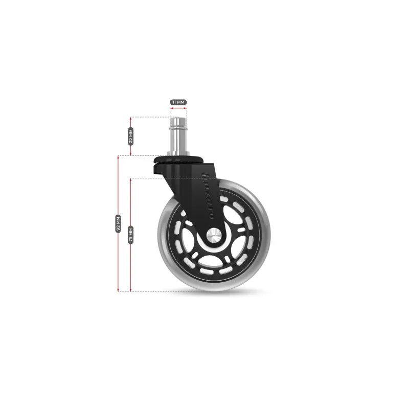Casters 2.0 Black Gaming Chair Wheels Set – view 6