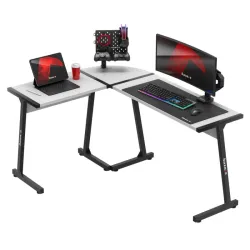 Hero 6.0 White Corner Gaming Desk 147 cm