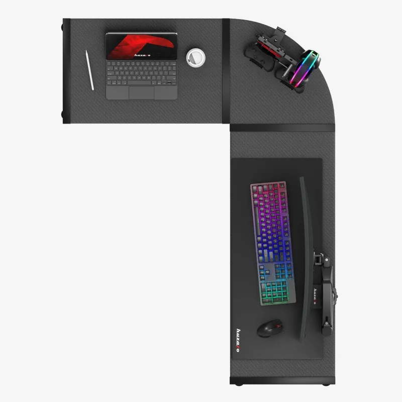 Huzaro Hero 6.0 Black Corner Gaming Desk 147 cm – view 3