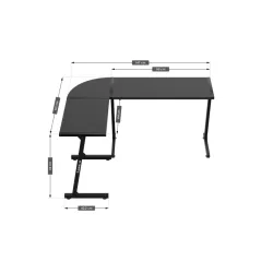 Huzaro Hero 6.0 Black Corner Gaming Desk 147 cm – view 16