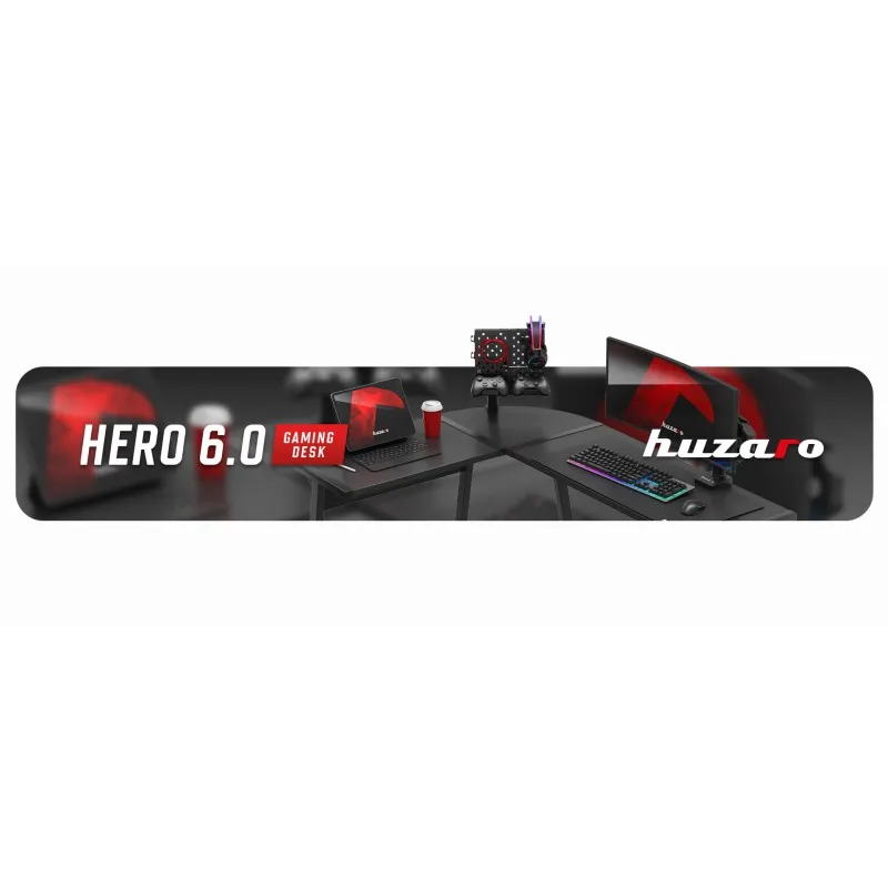 Huzaro Hero 6.0 Black Corner Gaming Desk 147 cm – view 20