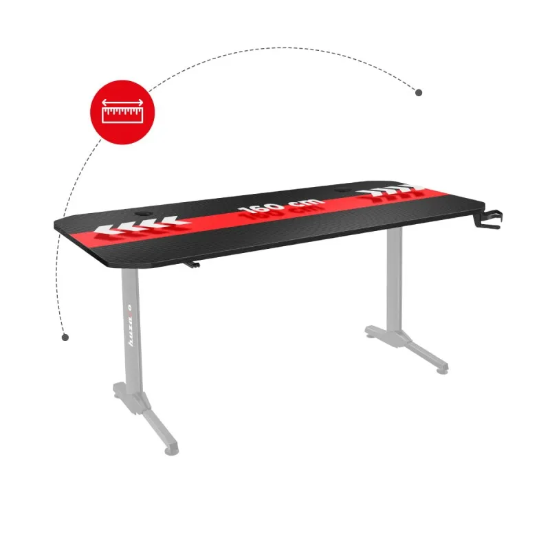 Hero 4.7 Gaming Desk Black 160 cm – view 9